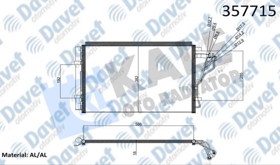 KALE 357715 Kondenser Hyundai Elantra 1.6 14- I30 1.6 15  ####